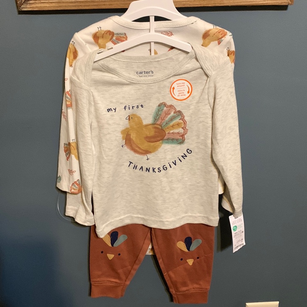 🦃 NWT Carter’s 3-Piece 1st Thanksgiving Outfit
